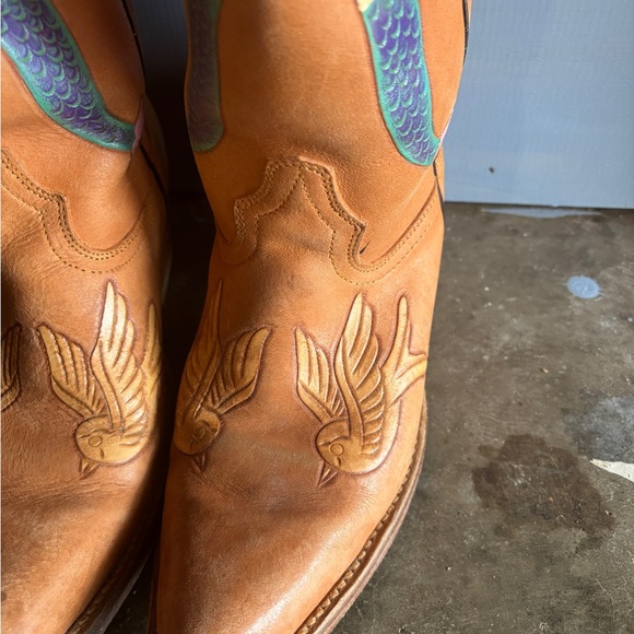 Brother Vellies Mermaid Doodle Cowboy Boots - Picture 9 of 12